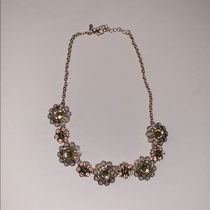 Chunky gold flower necklace